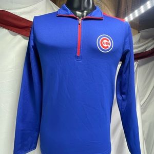 MLB Genuine Merchandise Chicago Cubs 1/4 Zip Sweater Jacket Mens Size Small S